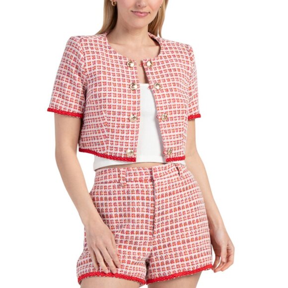 WALTER BAKER Valley Red Tweed Amelia Tweed Jacket